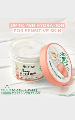 PrettyLittleThing Bath & Body*Garnier Body Superfood Hydra Sensitive Body Cream with Oat Milk & Probiotic Derived Fractions 380ml