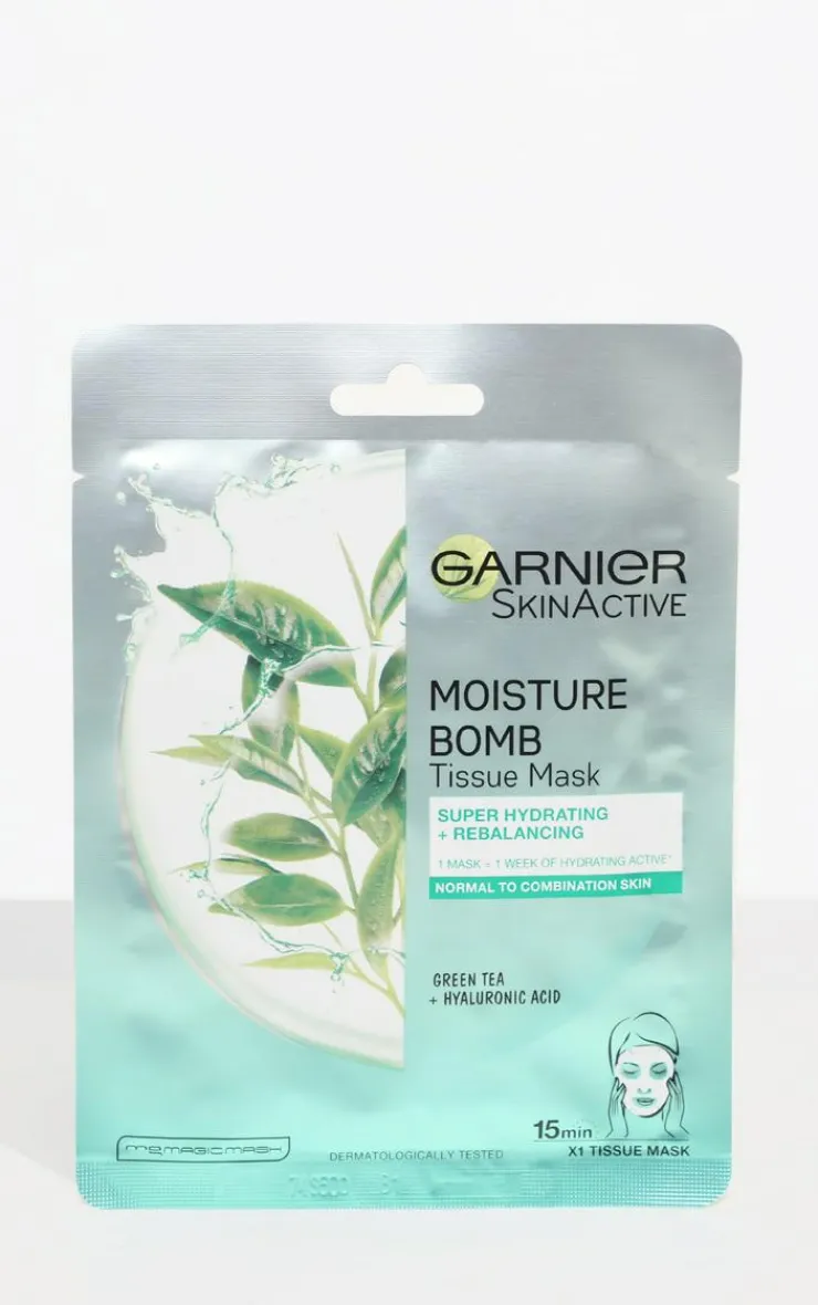 PrettyLittleThing Face Masks*Garnier Moisture Bomb Hydrating Tea Face Sheet Mask Combination Skin