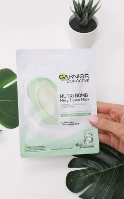 PrettyLittleThing Face Masks*Garnier Nutri Bomb Milky Sheet Mask Almond Milk and Hyaluronic Acid