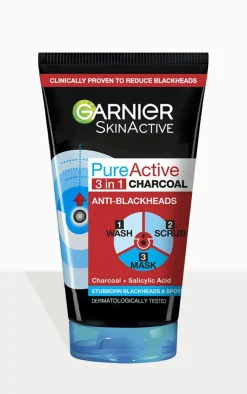 PrettyLittleThing Cleansers*Garnier Pure Active 3in1 head Mask-Wash-Scrub 150ml Face Cleanser