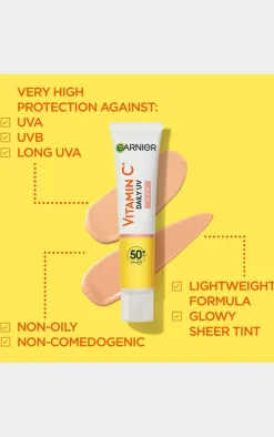 PrettyLittleThing Sun Care*Garnier Vitamin C Uv Brightening Fluid Sheer Glow For Face And Neck Spf50+