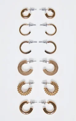 PrettyLittleThing Hoop Earrings*Abstract Chunky Hoop Earrings Multipack