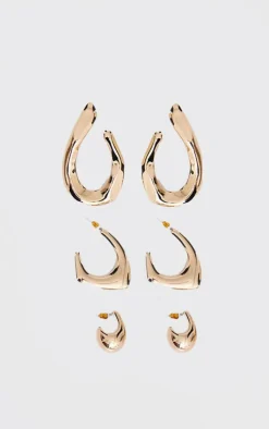 PrettyLittleThing Earrings*Abstract Molten Multipack Earrings
