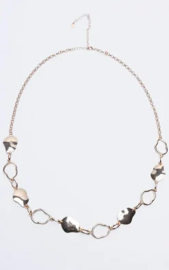 PrettyLittleThing Body Jewelry*Abstract Petal Link Belly Chain