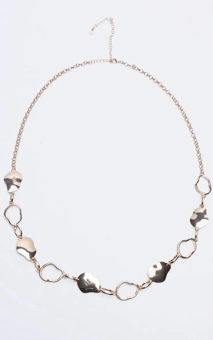 PrettyLittleThing Body Jewelry*Abstract Petal Link Belly Chain