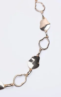 PrettyLittleThing Body Jewelry*Abstract Petal Link Belly Chain