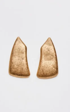 PrettyLittleThing Statement Earrings*Burnished Chunky Abstract Stud Earrings