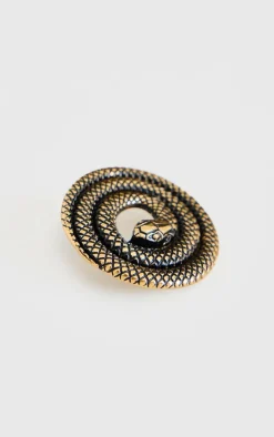 PrettyLittleThing Statement Earrings*Burnished Spiral Snake Statement Earrings