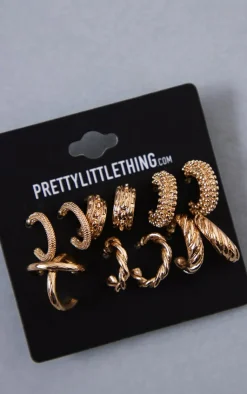 PrettyLittleThing Hoop Earrings*Chunky Mini Hoop Multipack Earrings
