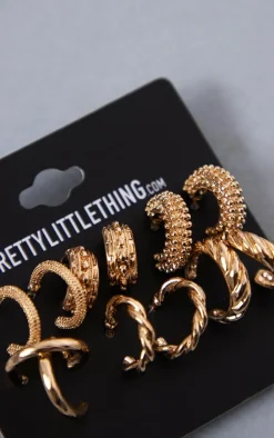 PrettyLittleThing Hoop Earrings*Chunky Mini Hoop Multipack Earrings