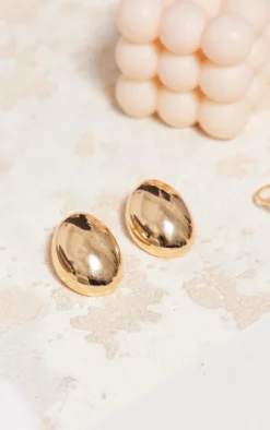 PrettyLittleThing Statement Earrings*Chunky Oval Stud Earrings