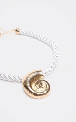 PrettyLittleThing Necklaces*Chunky Rope Shell Statement Necklace