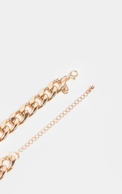 PrettyLittleThing Necklaces*Chunky Short Flat Link Chain Necklace