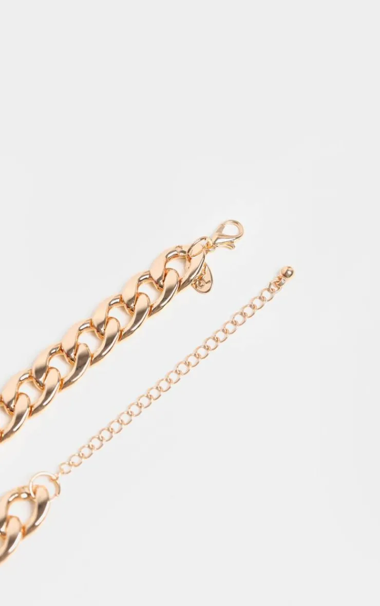 PrettyLittleThing Necklaces*Chunky Short Flat Link Chain Necklace