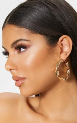 PrettyLittleThing Hoop Earrings*Chunky Twist Hoop Earrings