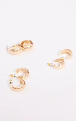 PrettyLittleThing Hoop Earrings*Classic Simple Mutlipack Earrings