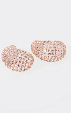 PrettyLittleThing Statement Earrings*Clear Diamante Teardrop Stud Earrings