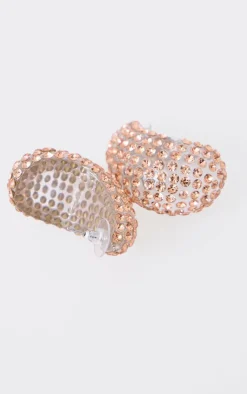 PrettyLittleThing Statement Earrings*Clear Diamante Teardrop Stud Earrings