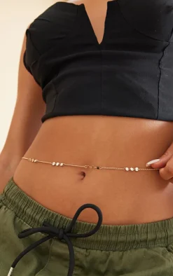 PrettyLittleThing Body Jewelry*Coin Charm Sparse Belly Chain