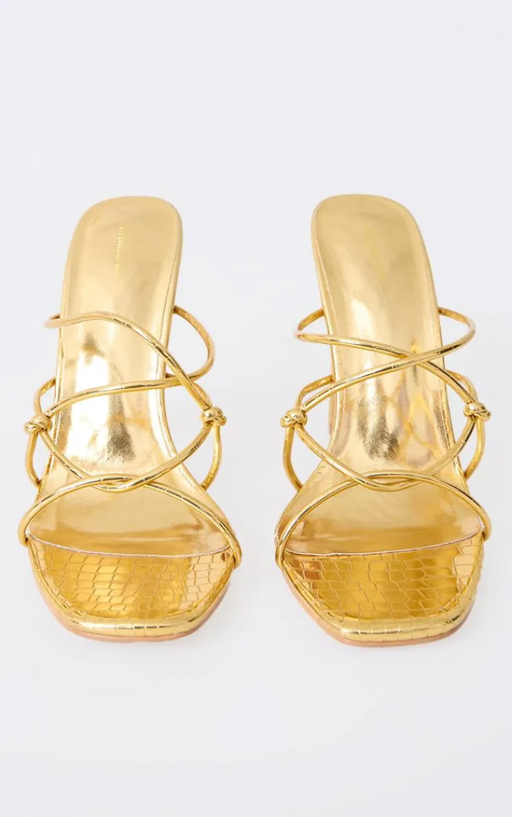 PrettyLittleThing Mules*Croc Pu Round Heeled Mules