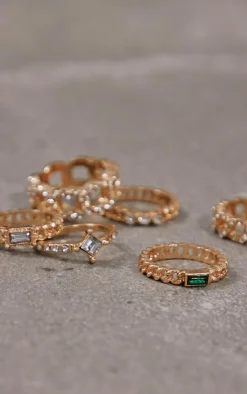 PrettyLittleThing Rings*Crystal Multi Chain Six Pack Stacking Rings