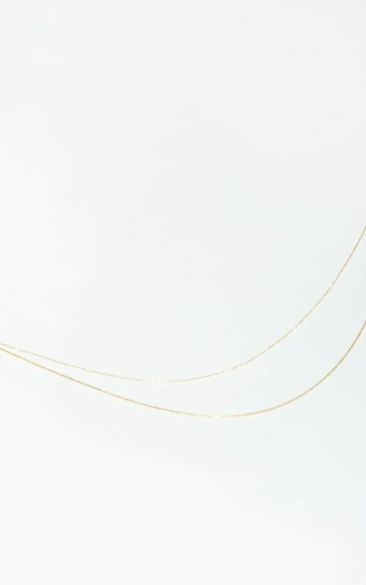 PrettyLittleThing Necklaces*Dainty Simple Chain Double Layering Necklace