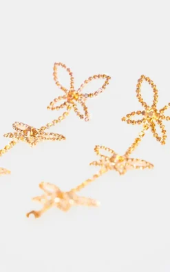 PrettyLittleThing Statement Earrings*Diamante Butterfly Statement Drop Earrings