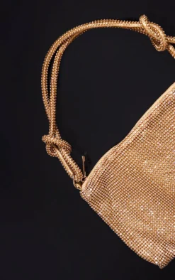 PrettyLittleThing Shoulder Bags*Diamante Knot Handle Slouchy Shoulder Bag