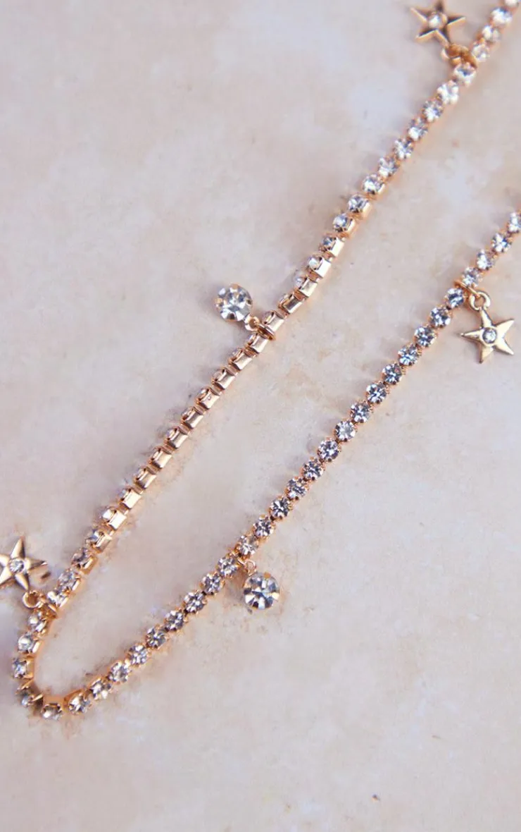 PrettyLittleThing Body Jewelry*Diamante Starfish Charm Belly Chain