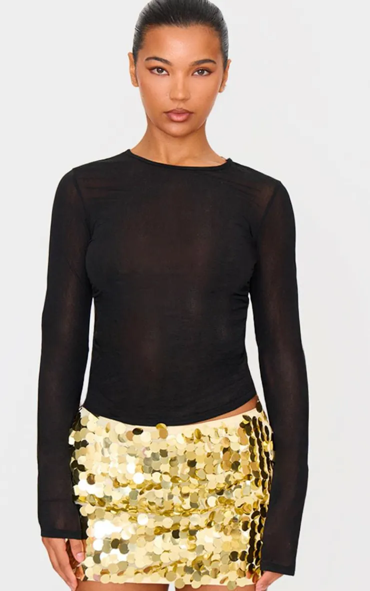 Disc Sequin Mini Skirt-PrettyLittleThing Discount