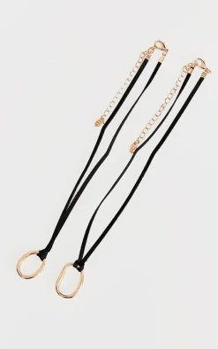 PrettyLittleThing Necklaces*Double Hoop Layer Tie Choker