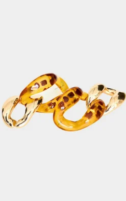 PrettyLittleThing Hoop Earrings*Double Hoop Leopard Print Earrings