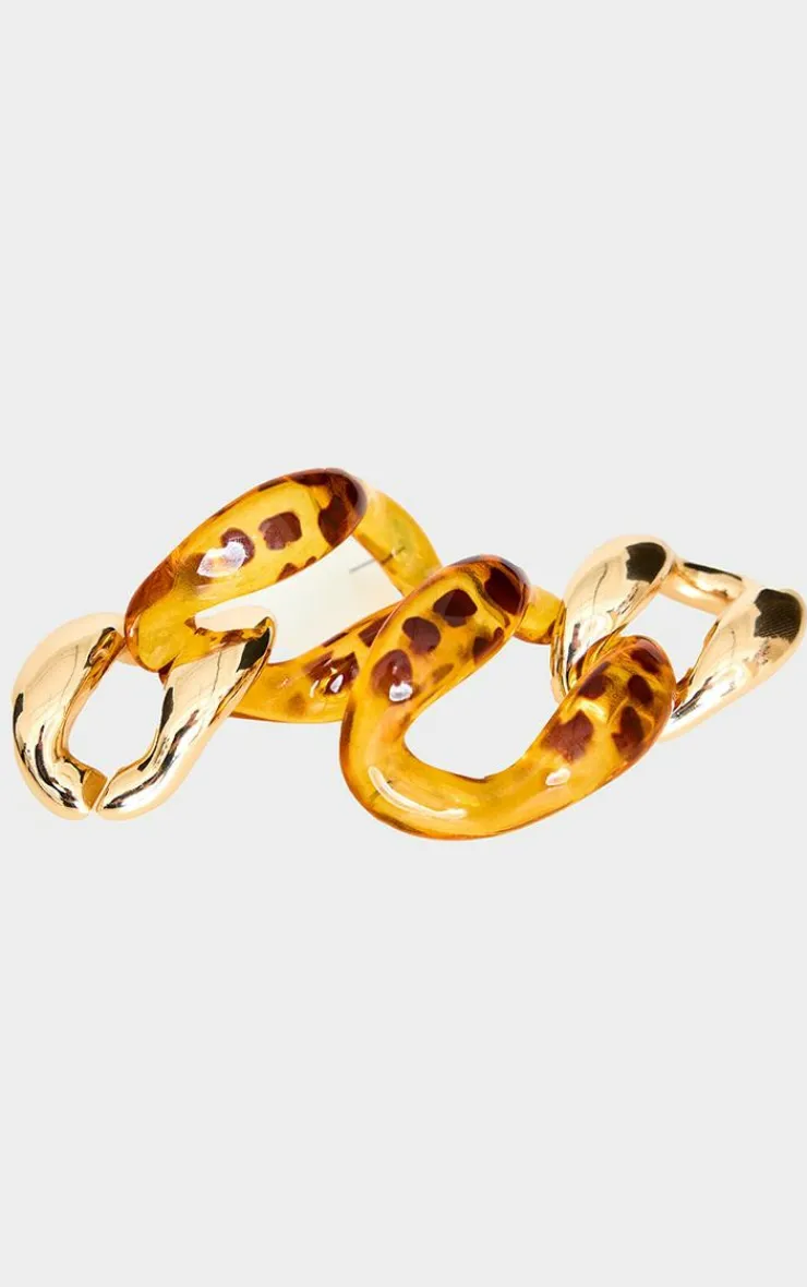 PrettyLittleThing Hoop Earrings*Double Hoop Leopard Print Earrings