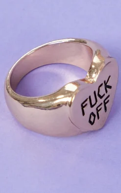 PrettyLittleThing Rings*F*ck Off Heart Ring