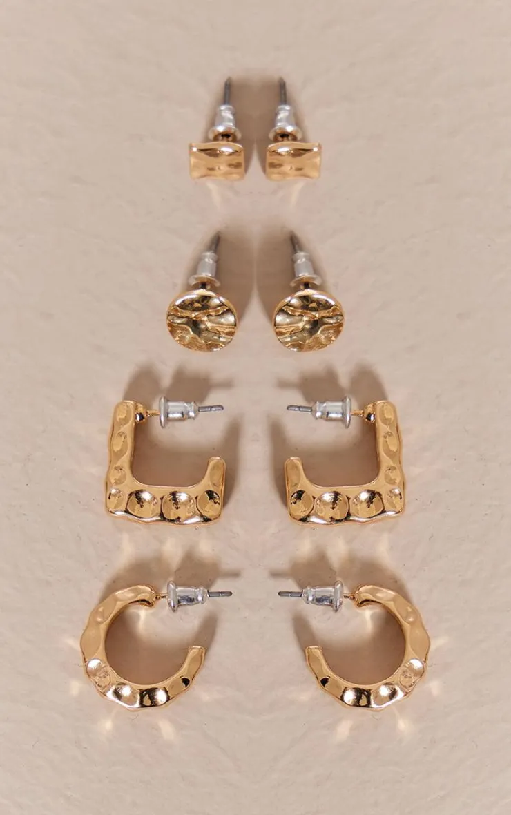 PrettyLittleThing Hoop Earrings*Flared Abstract Hoop Earrings Multipack