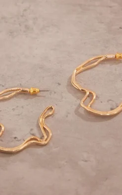 PrettyLittleThing Hoop Earrings*Irregular Shaped Hoop Earrings