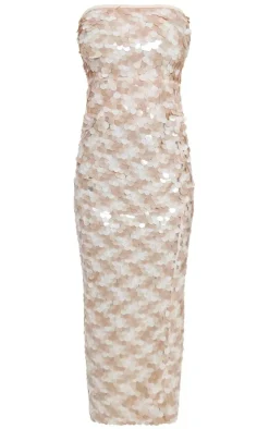 Large Sequin Bandeau Maxi Dress-PrettyLittleThing Outlet