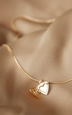 PrettyLittleThing Necklaces*Locket Snake Chain Necklace