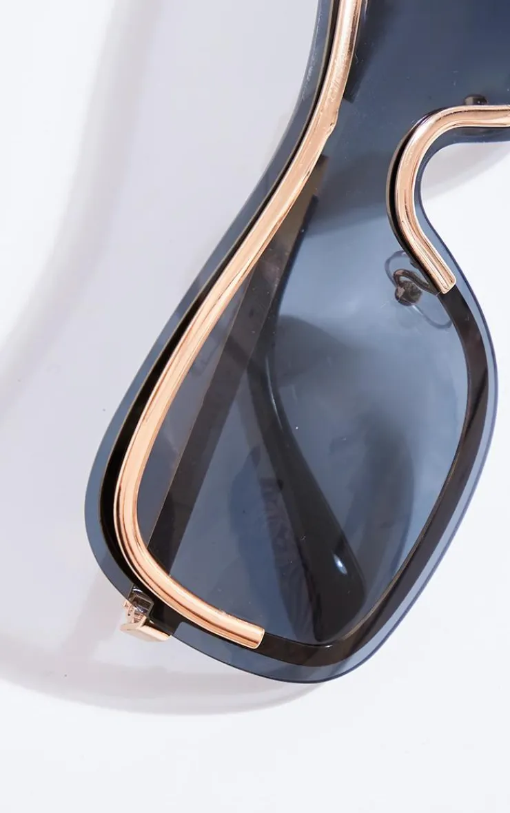PrettyLittleThing Visor Sunglasses*Metal Detailing Visor Sunglasses