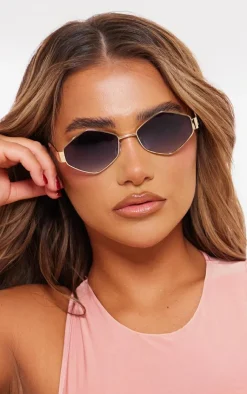 PrettyLittleThing Sunglasses*Metal Frame Hexagonal Sunglasses