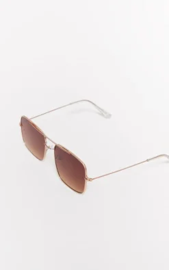 PrettyLittleThing Square Sunglasses*Metal Square Frame Aviator Sunglasses