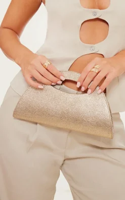 PrettyLittleThing Clutch Bags*Metallic Curved Mini Bag