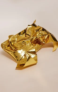 PrettyLittleThing Clutch Bags*Metallic Oversized Bow Clutch Bag