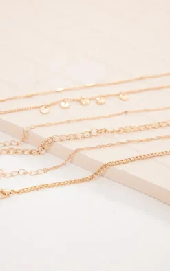 PrettyLittleThing Bracelets*Mixed Chain Charm Detail Bracelet Multipack