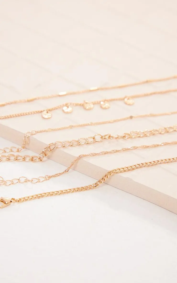PrettyLittleThing Bracelets*Mixed Chain Charm Detail Bracelet Multipack