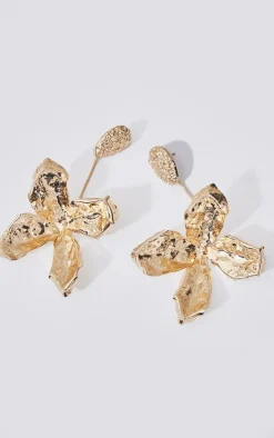 PrettyLittleThing Statement Earrings*Molten Flower Drop Statement Earrings