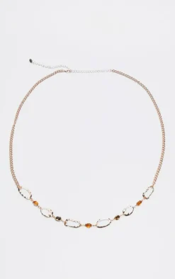 PrettyLittleThing Body Jewelry*Molten Jewel Belly Chain