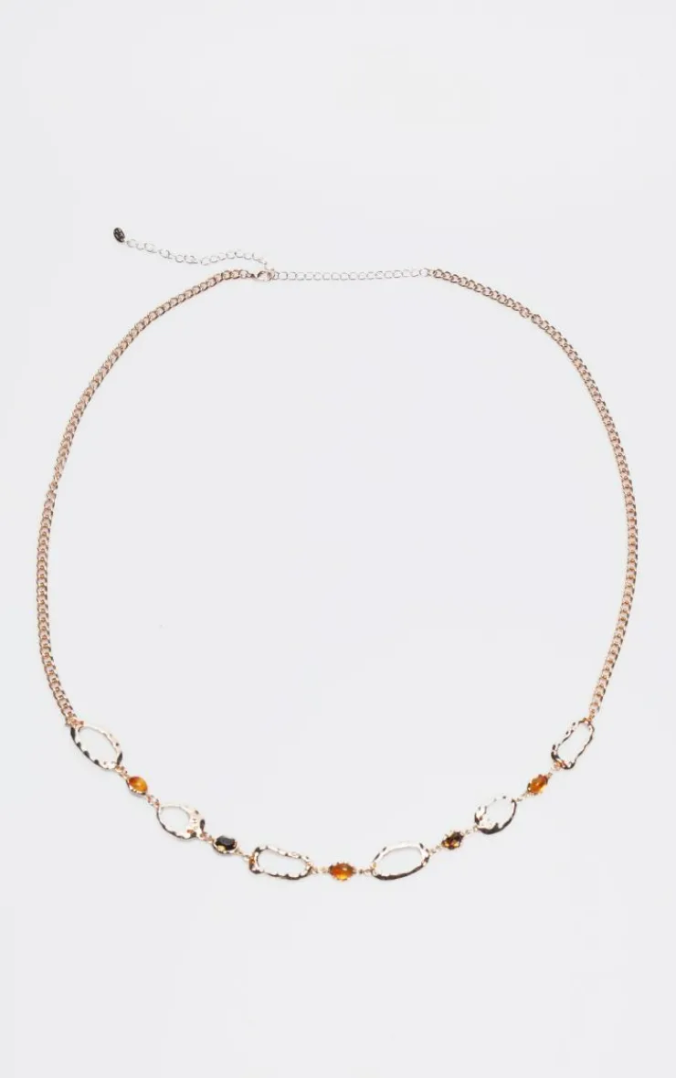 PrettyLittleThing Body Jewelry*Molten Jewel Belly Chain
