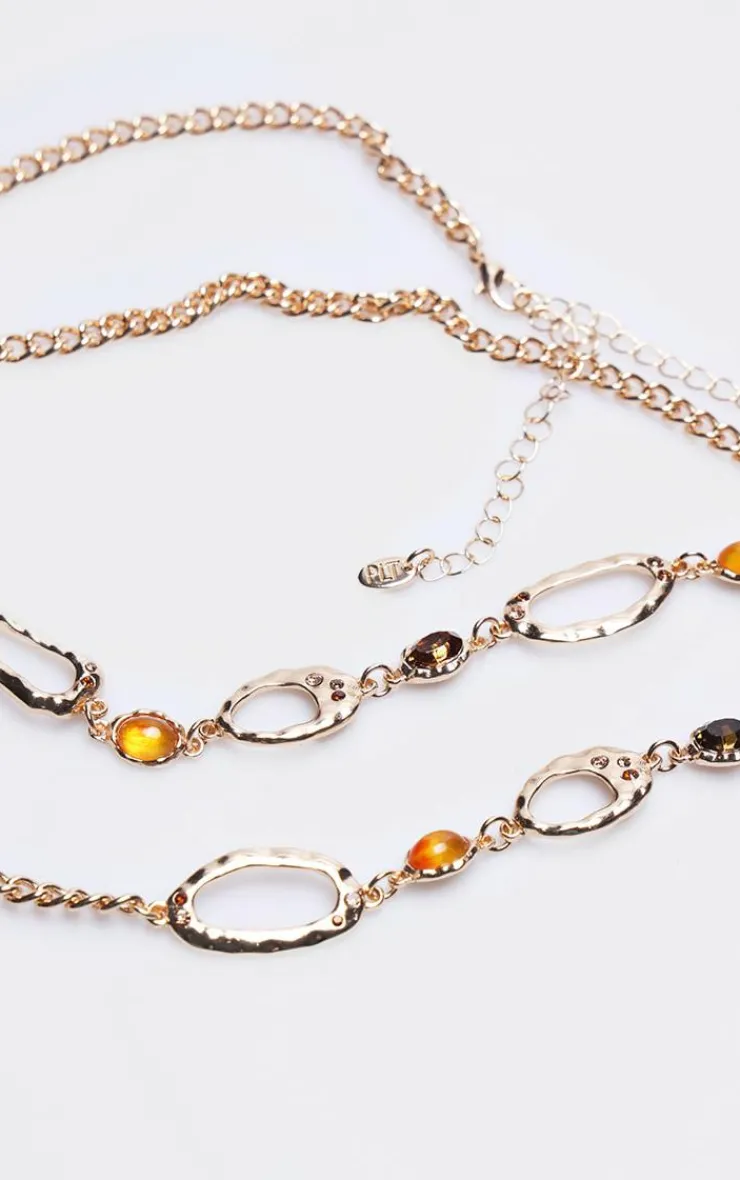 PrettyLittleThing Body Jewelry*Molten Jewel Belly Chain
