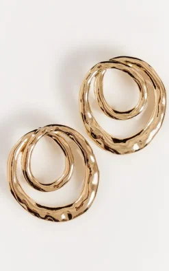 PrettyLittleThing Hoop Earrings*Molten Swirl Round Statement Earrings